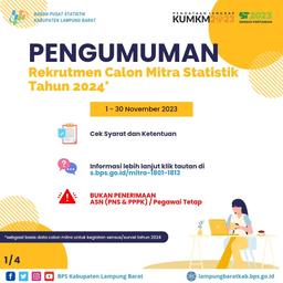 Rekrutmen Calon Mitra Statistik 2024