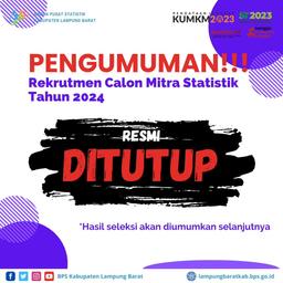 Rekrutmen Calon Mitra BPS 2024 Ditutup