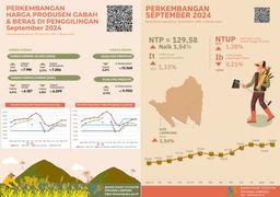 NTP Provinsi Lampung September 2024 Sebesar 129,58 Atau Naik 1,54 Persen. Harga GKP Di Tingkat Petani Turun 3,07 Persen Dan Harga Beras Premium Di Penggilingan Turun 0,47 Persen